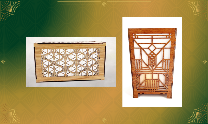 PRAIRIE STYLE DOORBELL CHIME COVER & CANDLE LANTERN. PROVIDED BY: CS DESIGN INC.