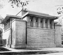 Unity Temple, Lake Street elevation, ca. 1909